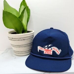 vintage 90s | Las Vegas Movies navy rope accent snapback baseball hat